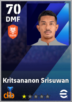 Kritsananon Srisuwan — DMF, OVR 70, MAX 70