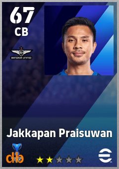 Jakkapan Praisuwan — CB, OVR 67, MAX 67