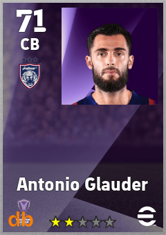 Antonio Glauder — CB, OVR 71, MAX 71