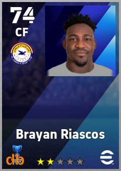 Brayan Riascos — CF, OVR 74, MAX 74