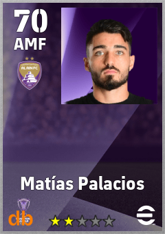 Matías Palacios — AMF, OVR 70, MAX 70