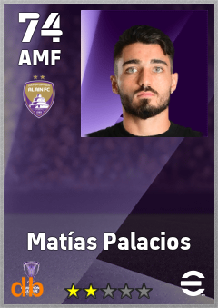 Matías Palacios — AMF, OVR 74, MAX 74