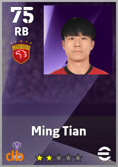 Ming Tian — RB, OVR 75, MAX 75
