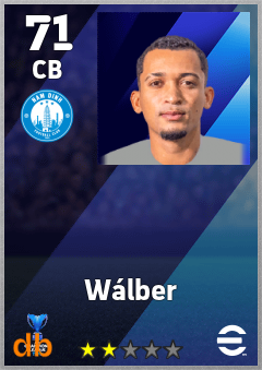 Wálber — CB, OVR 71, MAX 71