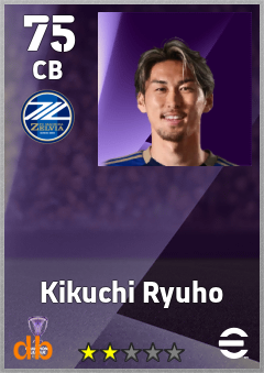 Kikuchi Ryuho — CB, OVR 75, MAX 75