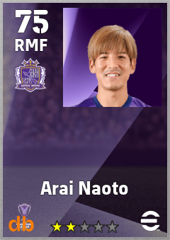 Arai Naoto — RMF, OVR 75, MAX 75