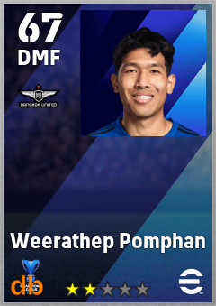 Weerathep Pomphan — DMF, OVR 67, MAX 67