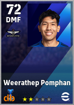 Weerathep Pomphan — DMF, OVR 72, MAX 72