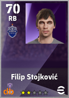 Filip Stojković — RB, OVR 70, MAX 70