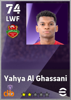 Yahya Al Ghassani — LWF, OVR 74, MAX 74