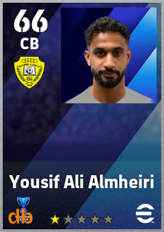 Yousif Ali Almheiri — CB, OVR 66, MAX 66