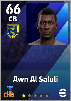 Awn Al Saluli — CB, OVR 66, MAX 66