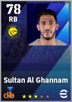Sultan Al Ghannam — RB, OVR 78, MAX 78