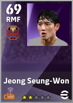 Jeong Seung-Won — RMF, OVR 69, MAX 69