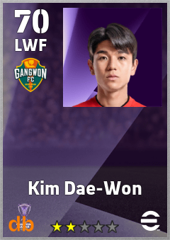 Kim Dae-Won — LWF, OVR 70, MAX 70