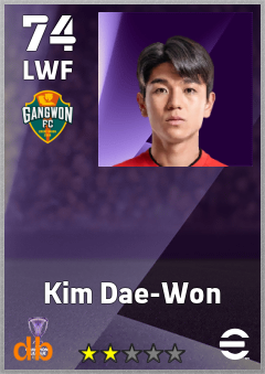 Kim Dae-Won — LWF, OVR 74, MAX 74
