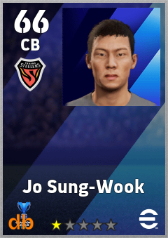 Jo Sung-Wook — CB, OVR 66, MAX 66