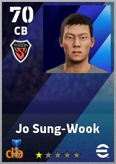 Jo Sung-Wook — CB, OVR 70, MAX 70