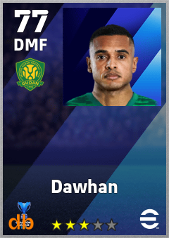 Dawhan — DMF, OVR 77, MAX 77