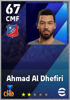 Ahmad Al Dhefiri — CMF, OVR 67, MAX 67
