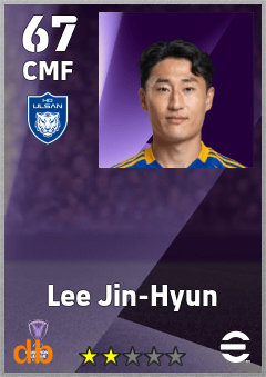 Lee Jin-Hyun — CMF, OVR 67, MAX 67