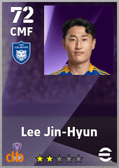 Lee Jin-Hyun — CMF, OVR 72, MAX 72