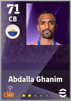 Abdalla Ghanim — CB, OVR 71, MAX 71
