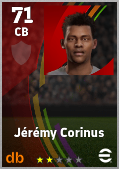 Jérémy Corinus — CB, OVR 71, MAX 71