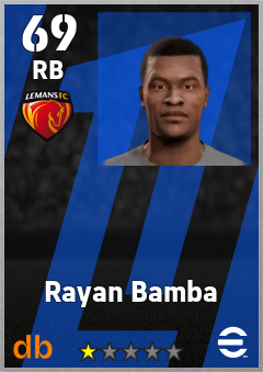 Rayan Bamba — RB, OVR 69, MAX 69