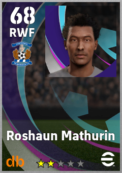 Roshaun Mathurin — RWF, OVR 68, MAX 68