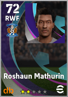 Roshaun Mathurin — RWF, OVR 72, MAX 72