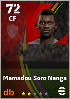 Mamadou Soro Nanga — CF, OVR 72, MAX 72