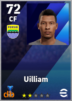 Uilliam — CF, OVR 72, MAX 72