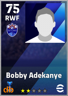 Bobby Adekanye — RWF, OVR 75, MAX 75