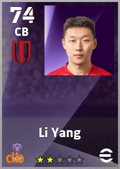 Li Yang — CB, OVR 74, MAX 74