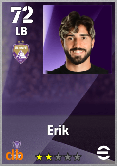 Erik — LB, OVR 72, MAX 72