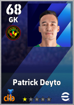 Patrick Deyto — GK, OVR 68, MAX 68