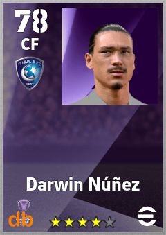 Darwin Núñez eFootball player card