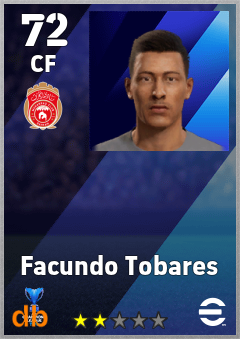Facundo Tobares — CF, OVR 72, MAX 72