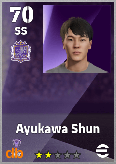 Ayukawa Shun — SS, OVR 70, MAX 70