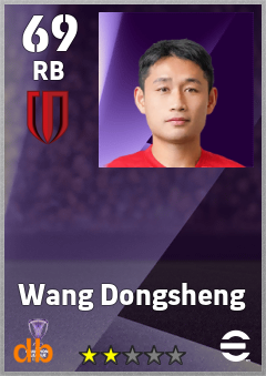 Wang Dongsheng — RB, OVR 69, MAX 69