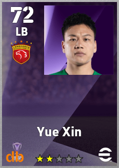 Yue Xin — LB, OVR 72, MAX 72