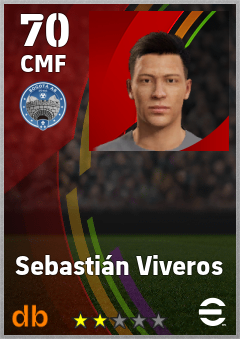 Sebastián Viveros — CMF, OVR 70, MAX 70