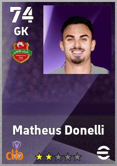 Matheus Donelli — GK, OVR 74, MAX 74