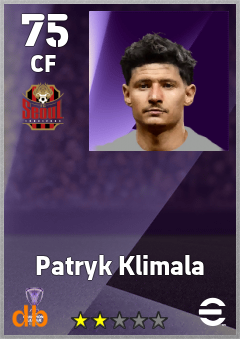 Patryk Klimala — CF, OVR 75, MAX 75
