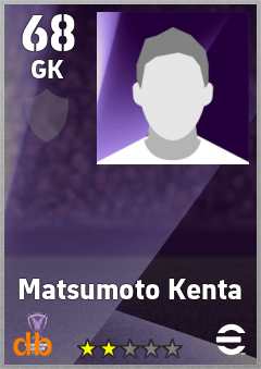Matsumoto Kenta — GK, OVR 68, MAX 68