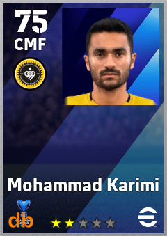 Mohammad Karimi — CMF, OVR 75, MAX 75