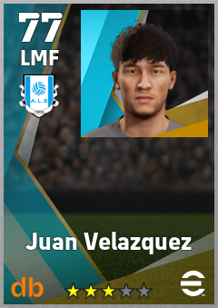 Juan Velazquez — LMF, OVR 77, MAX 77