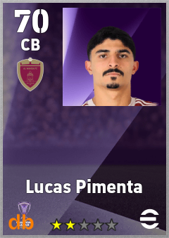 Lucas Pimenta — CB, OVR 70, MAX 70