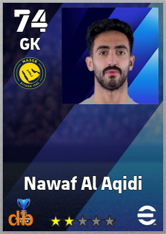 Nawaf Al Aqidi — GK, OVR 74, MAX 74